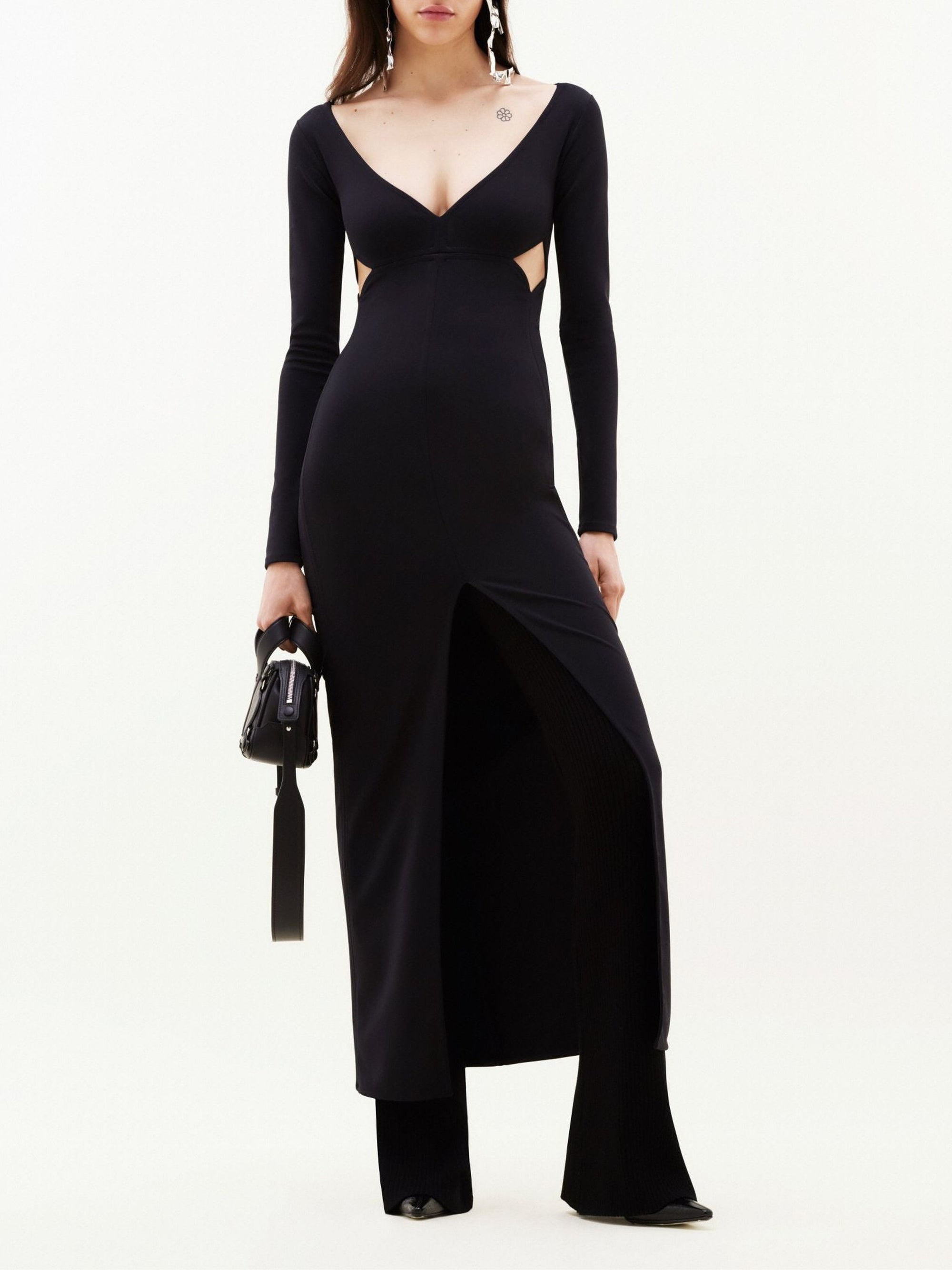 Swallow breast milano Dress - Black