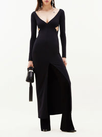 Swallow breast milano Dress - Black