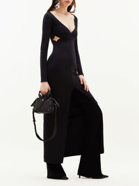 Swallow breast milano Dress - Black