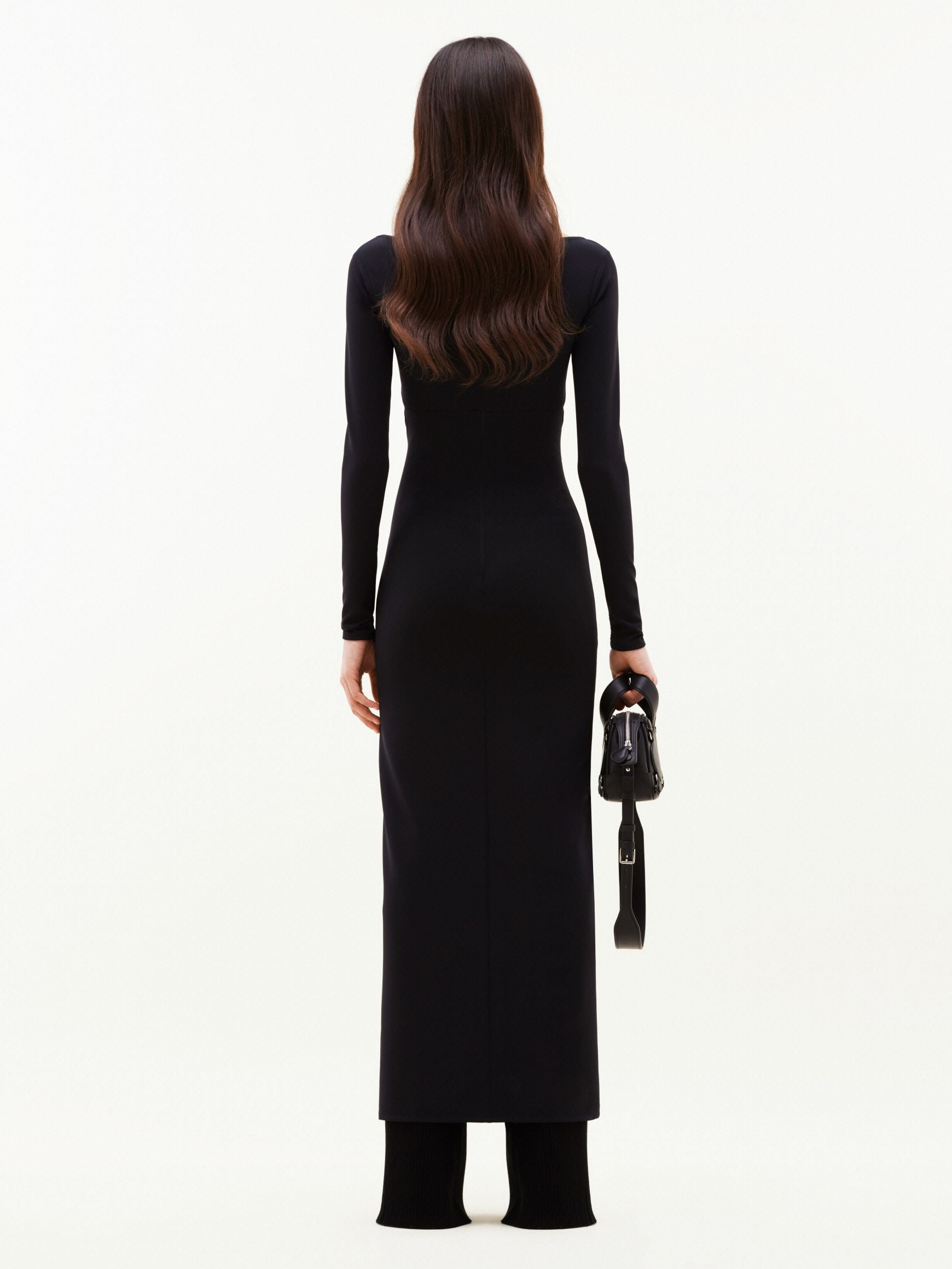 Swallow breast milano Dress - Black