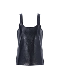 Vinyl knit Top - Black