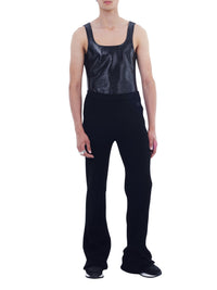 Vinyl knit Top - Black