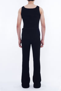 Vinyl knit Top - Black