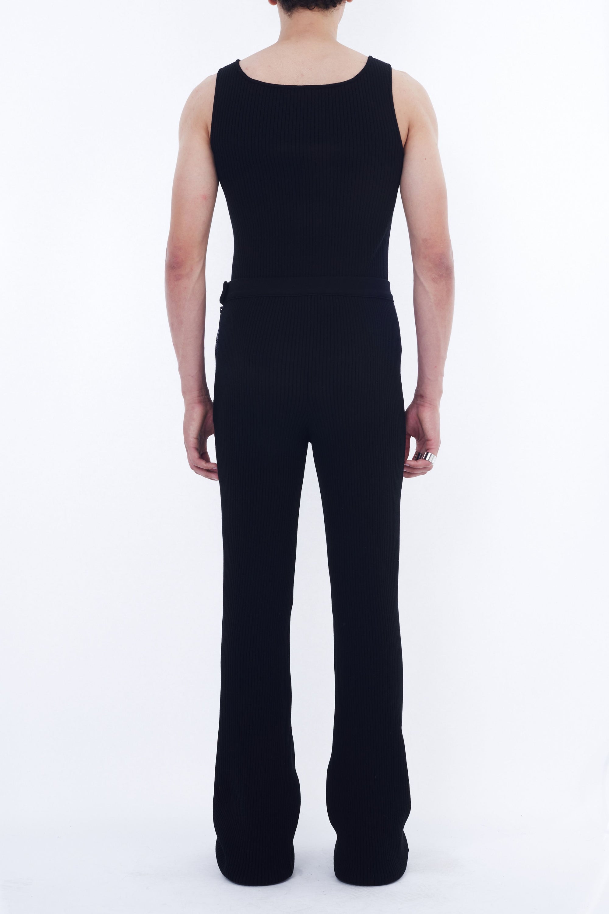 Vinyl knit Top - Black