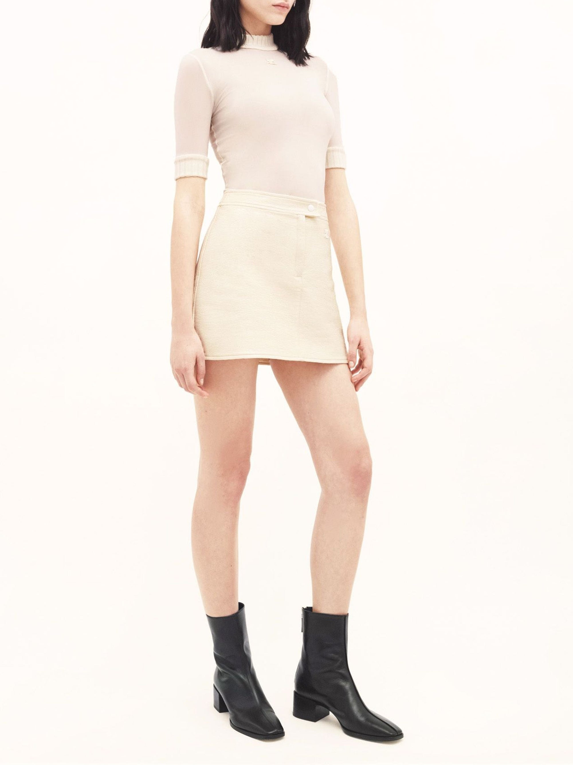 Vinyl mini Skirt - Yellow