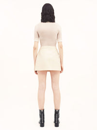 Vinyl mini Skirt - Yellow