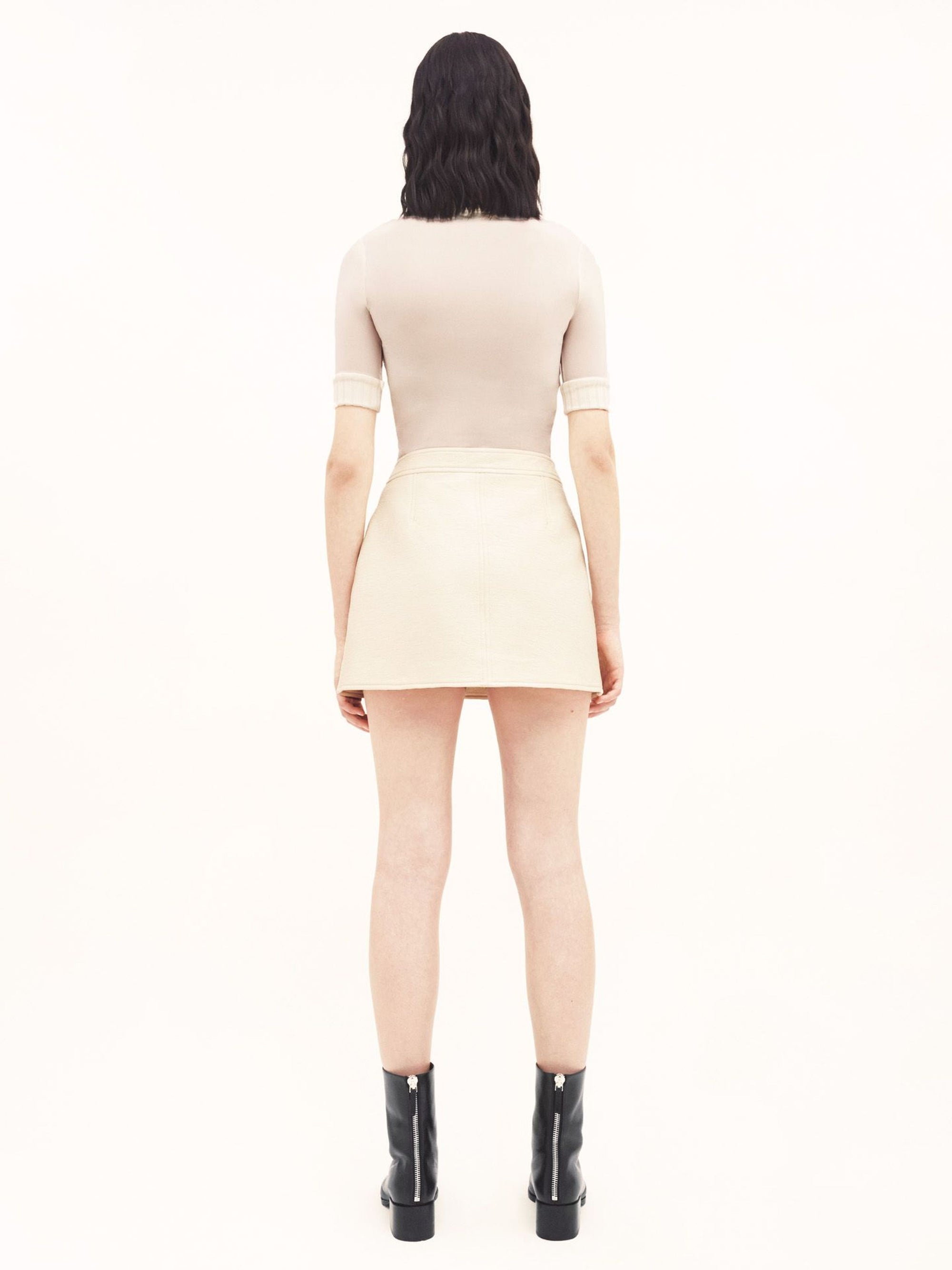 Vinyl mini Skirt - Yellow