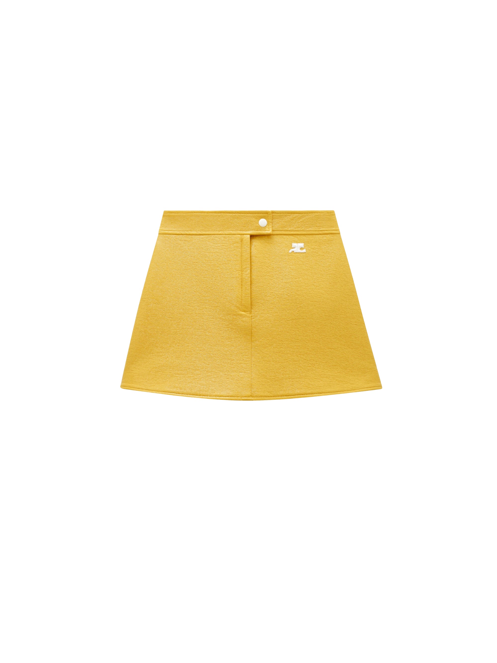 Vinyl mini Skirt - Yellow