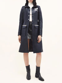 Iconic vinyl Coat - Blue
