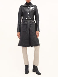 Iconique vinyle Coat - Black