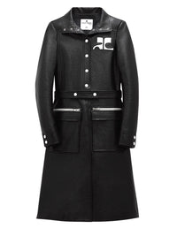 Iconique vinyle Coat - Black