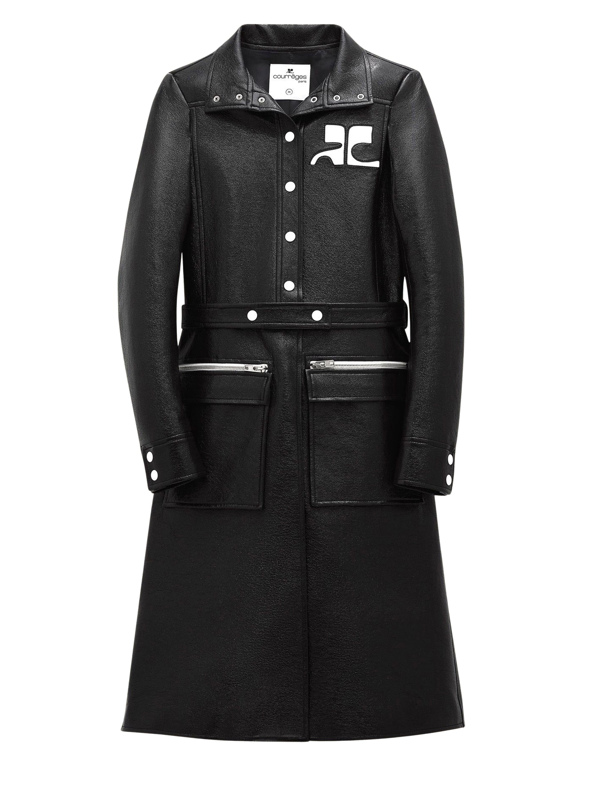 Iconique vinyle Coat - Black