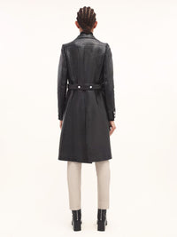 Iconique vinyle Coat - Black