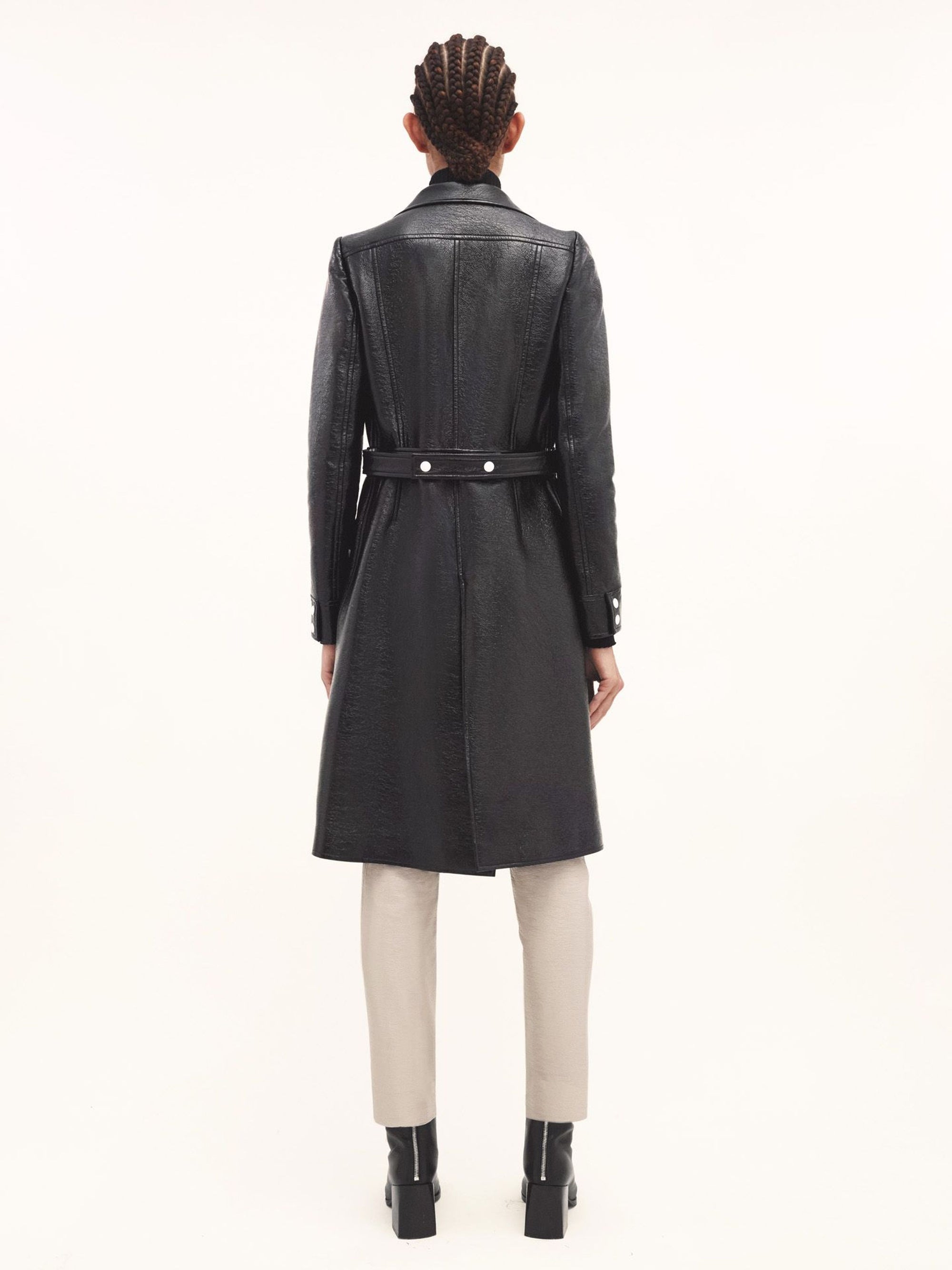 Iconique vinyle Coat - Black