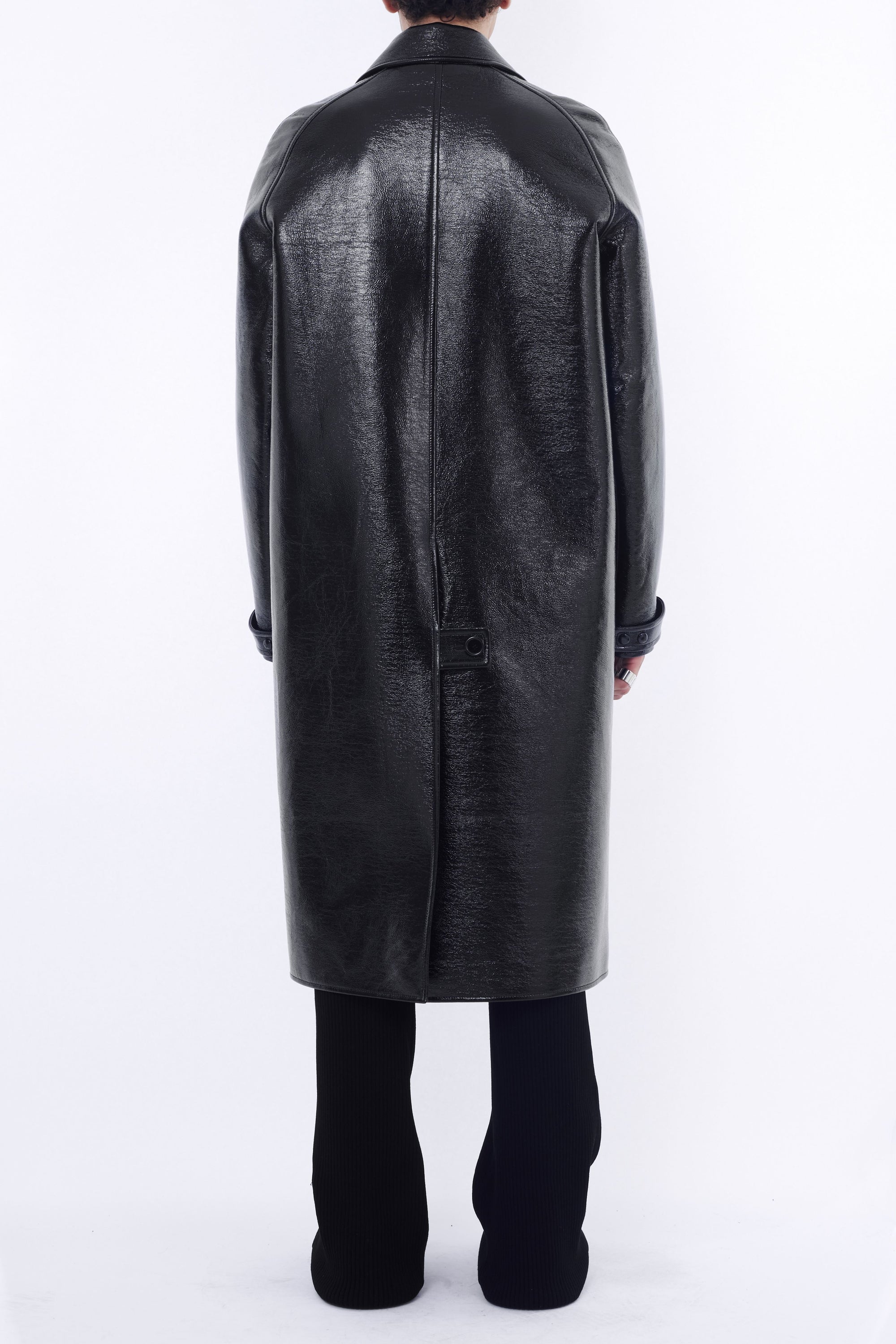 Vinyl oversized Coat - Black