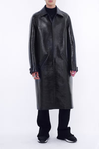 Vinyl oversized Coat - Black