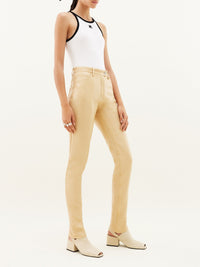 5-Pocket vinyl Pant - Sand