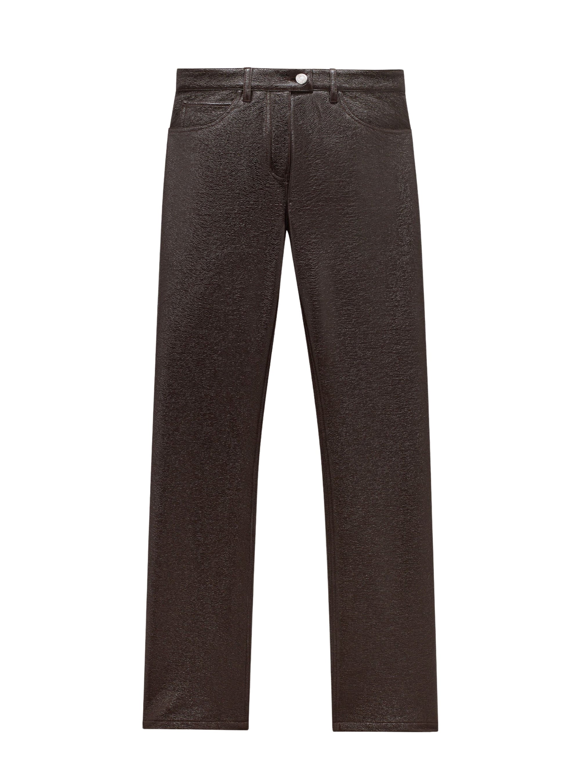 5-Pocket vinyl Pant - Chocolate