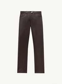 5 pocket vinyl Pant - Brown