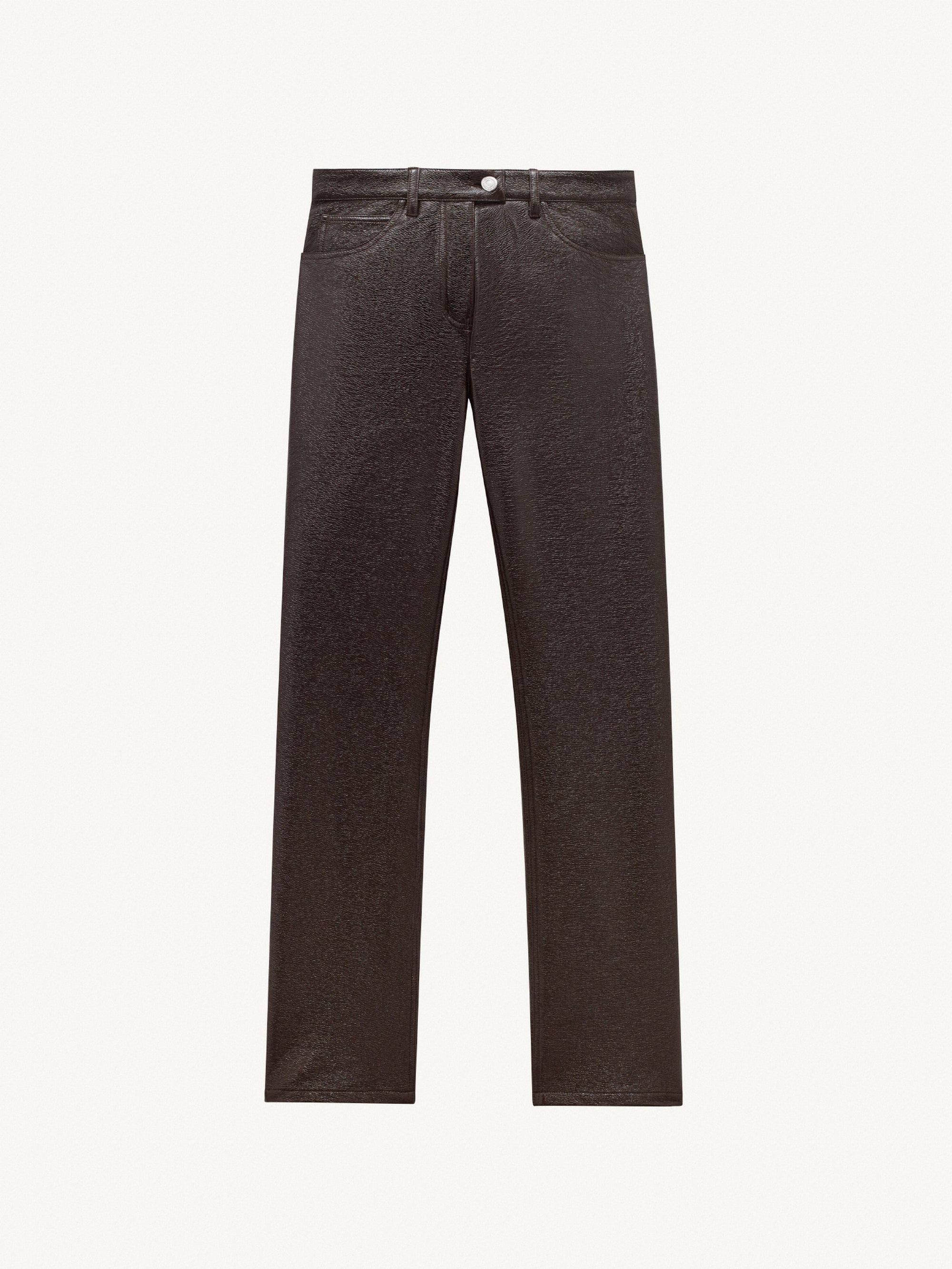 5 pocket vinyl Pant - Brown