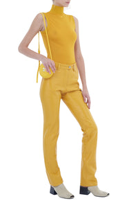 5-Pocket vinyl Pant - Ocre
