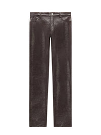 5-pockets vinyl Pant - Chocolate