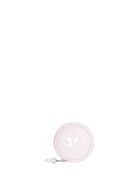 Round leather Purse - Pink