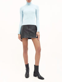 High collar knit Jumper - Blue