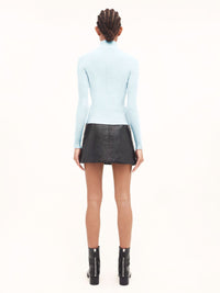 High collar knit Jumper - Blue