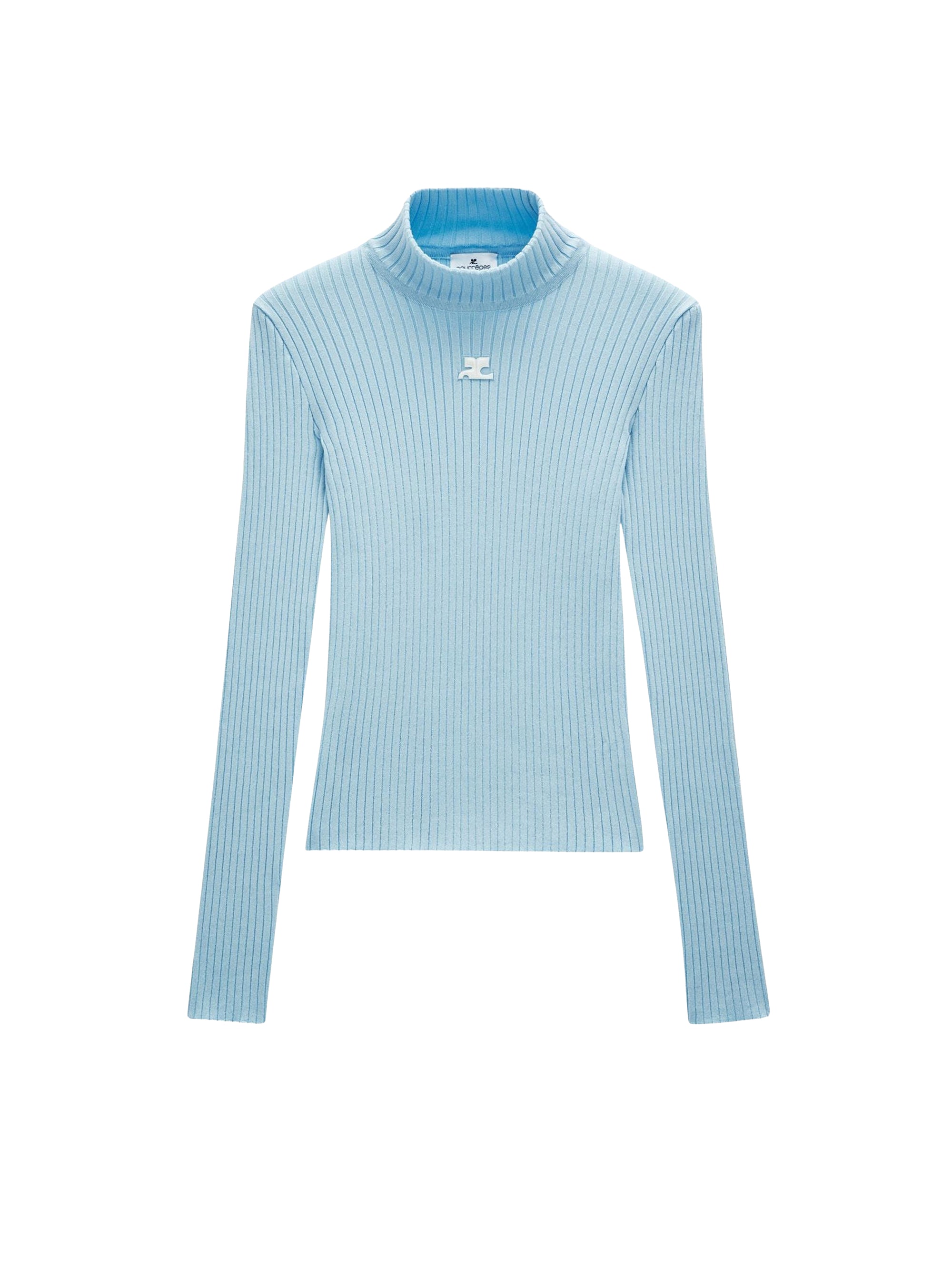 High collar knit Jumper - Blue