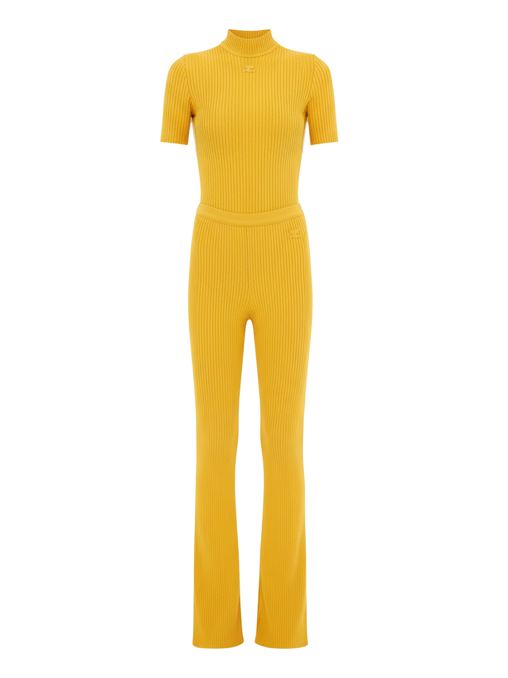 Short sleeves knit Jumper - Yellow