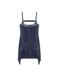 Vinyl Strap Dress - Blue