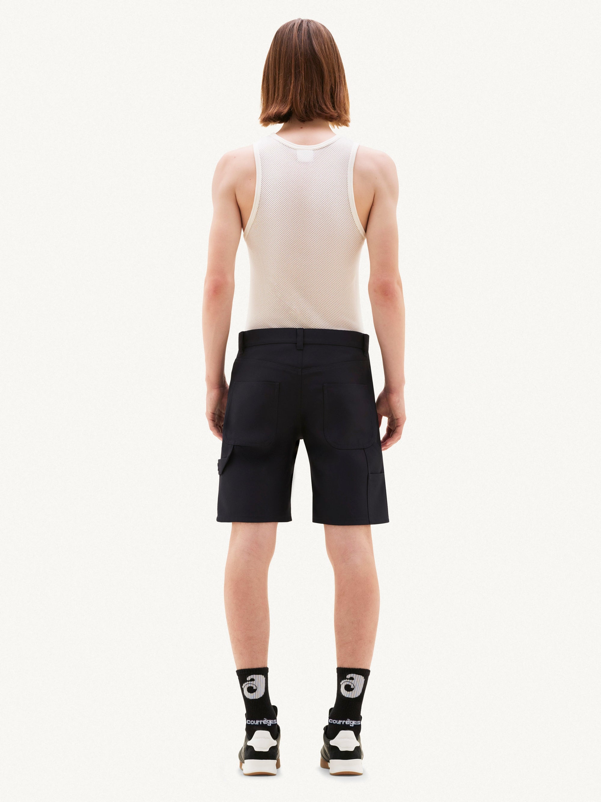 Retro hammer twill Shorts - Black