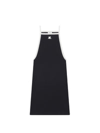 Ribbed contrast Dress - Black