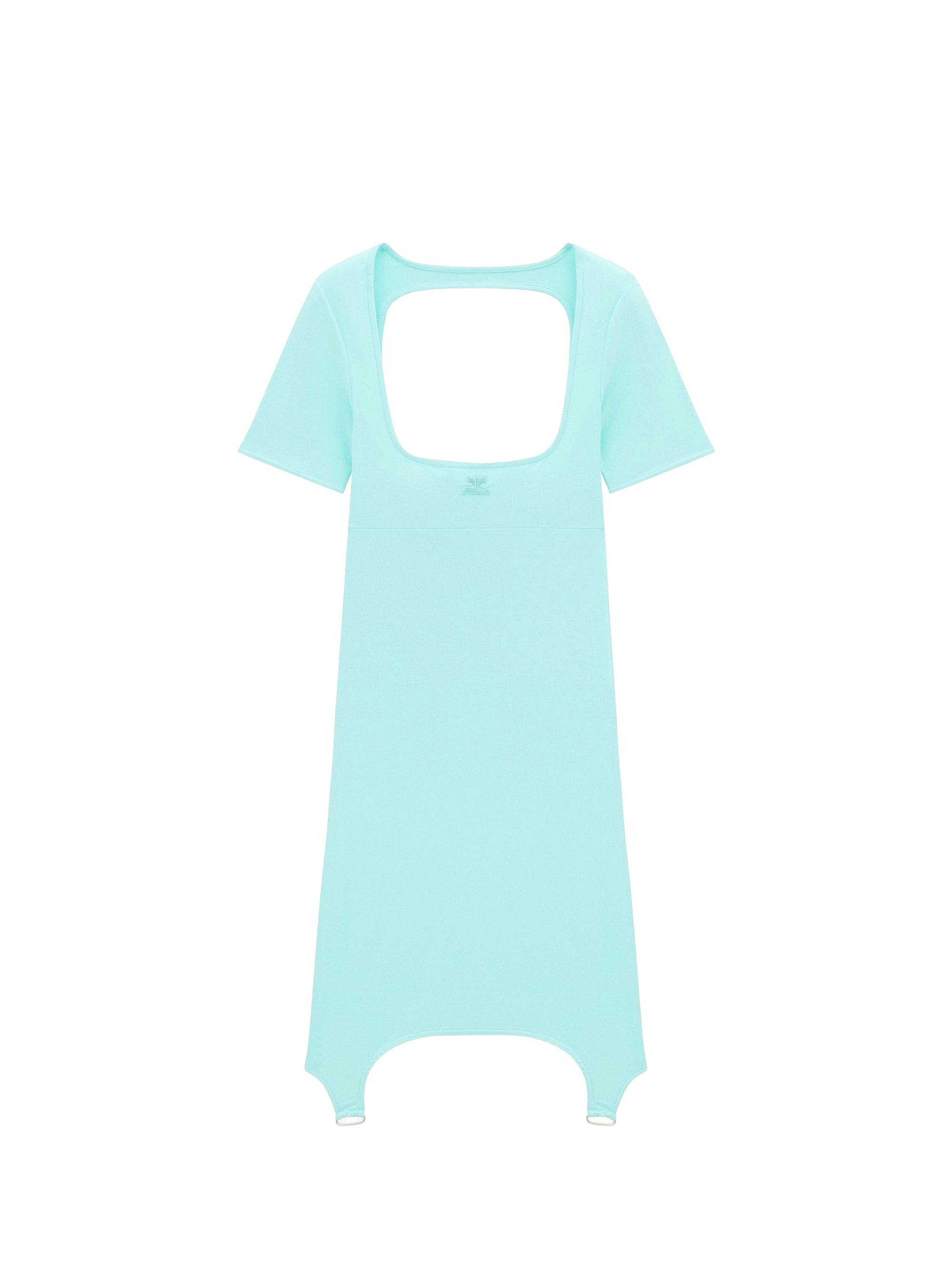 A-line tech jersey Dress - Blue