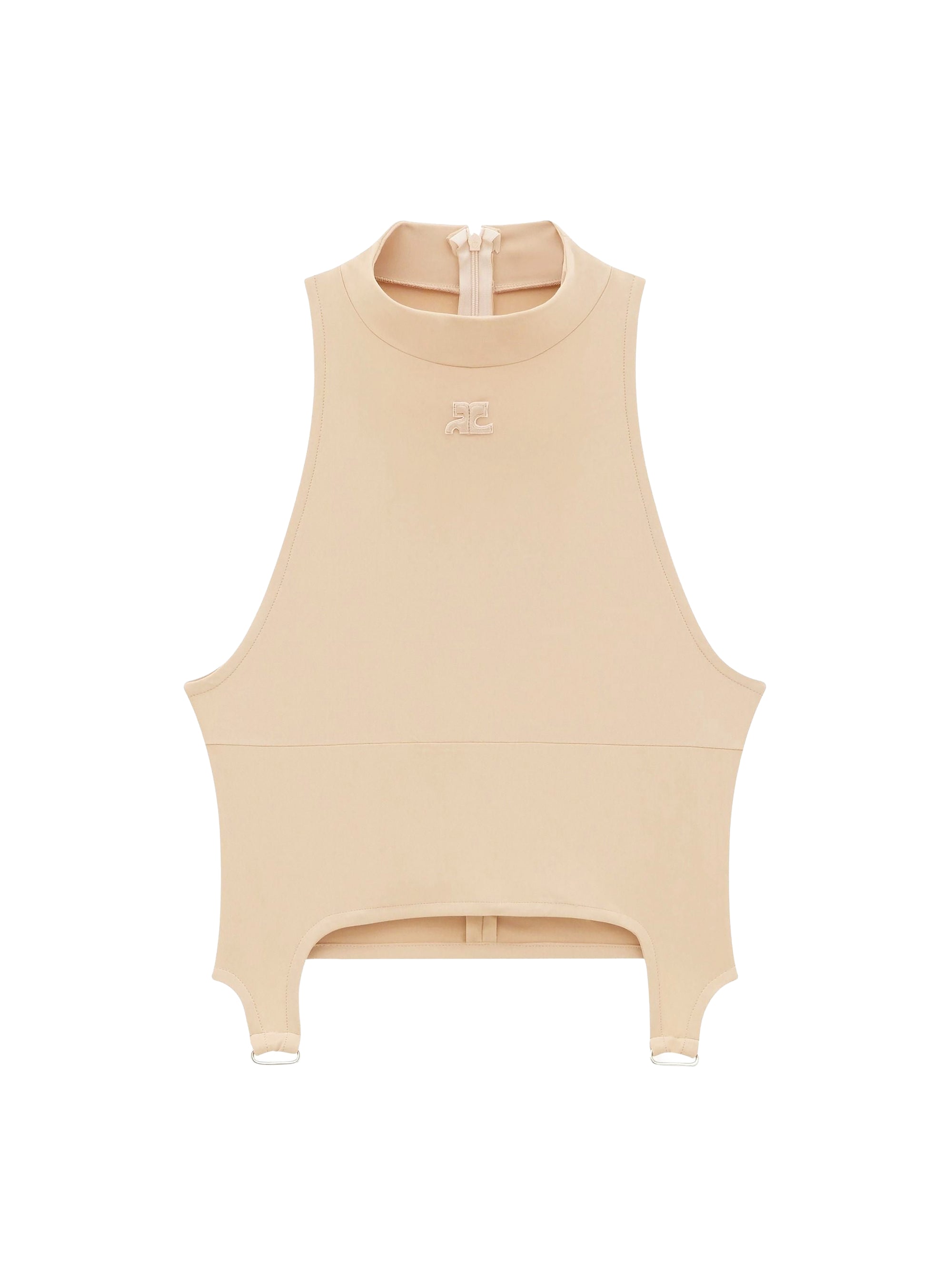 Tech jersey suspenders tank Top - Dune