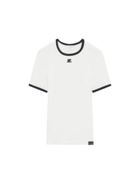 Bumpy contrast T-shirt - White