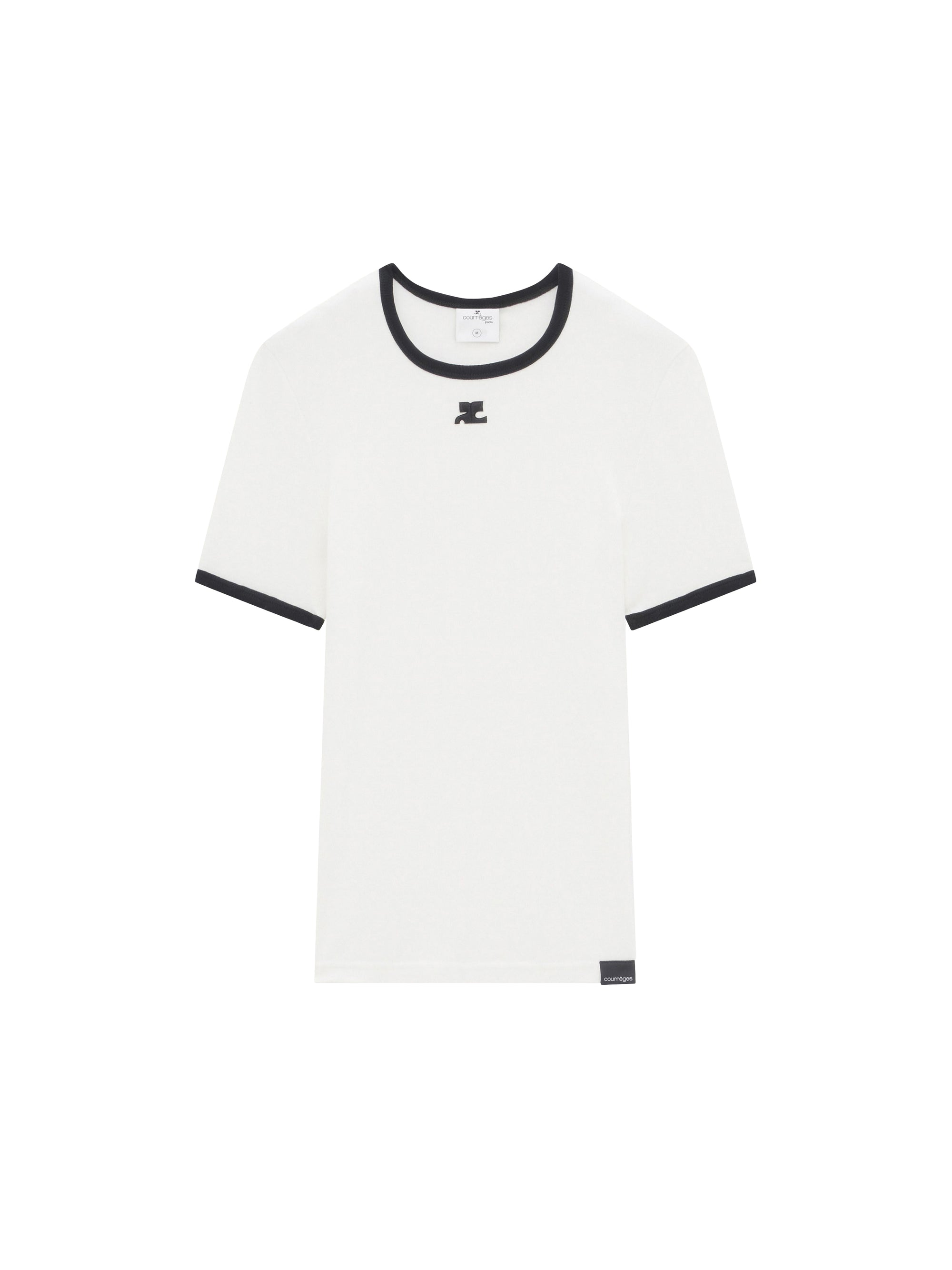 Bumpy contrast T-shirt - White