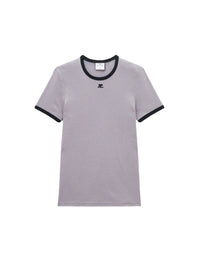 Bumpy contrast T-Shirt - Smocked Grey & Black