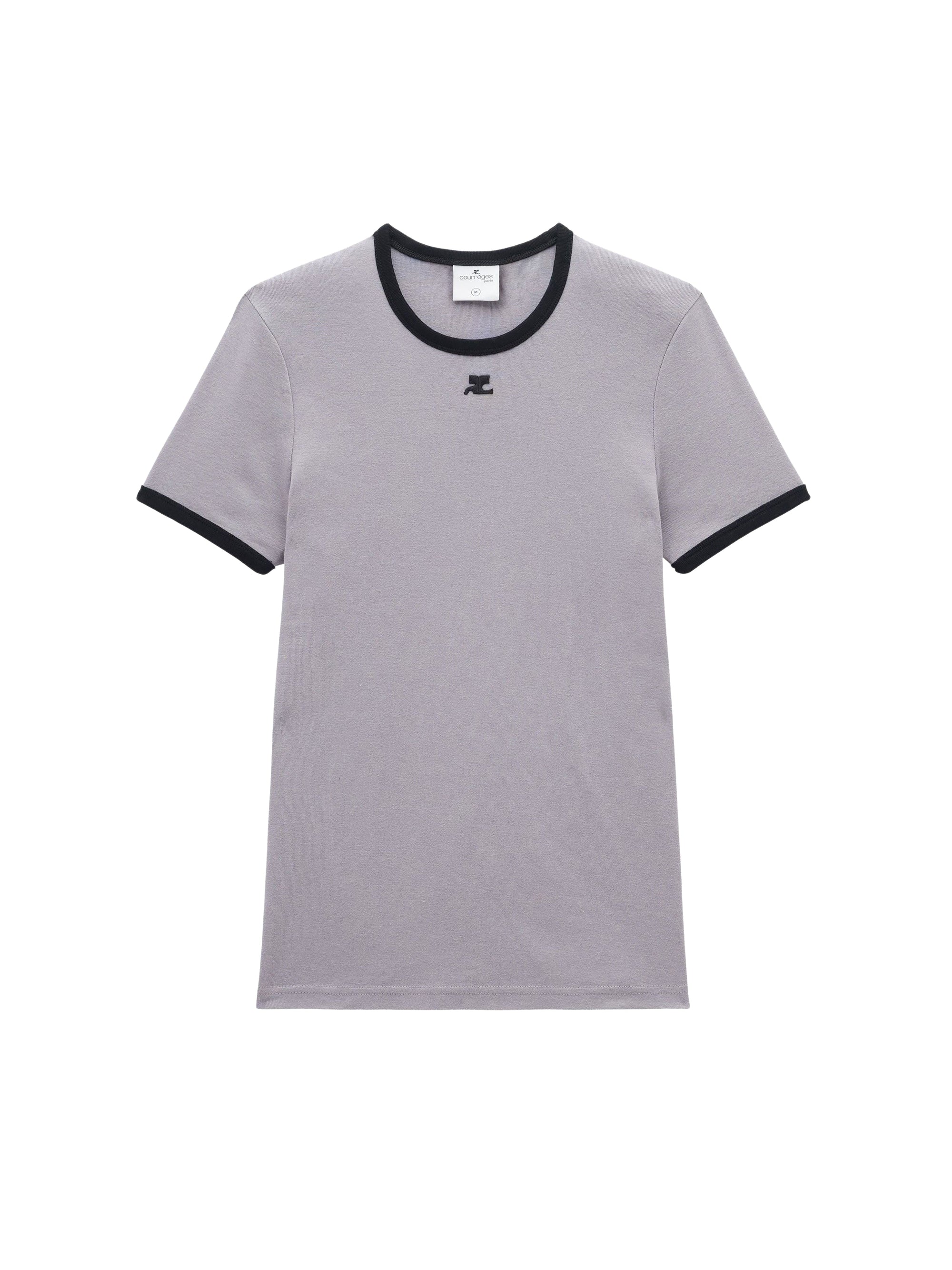 Bumpy contrast T-shirt - Grey
