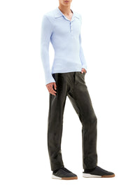 Rib knit ac Polo - Sky