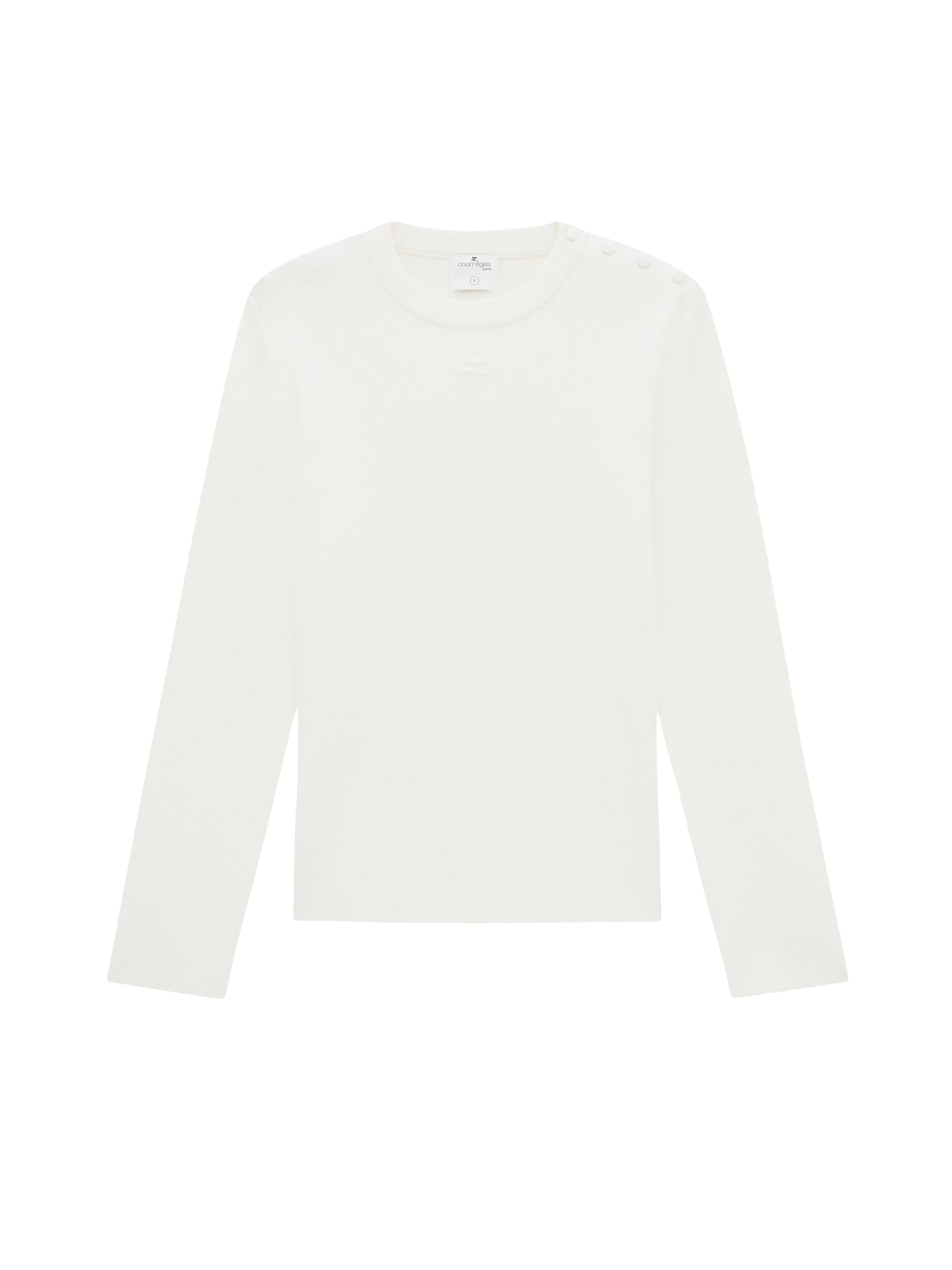 Shoulder snaps Sweater - Heritage White