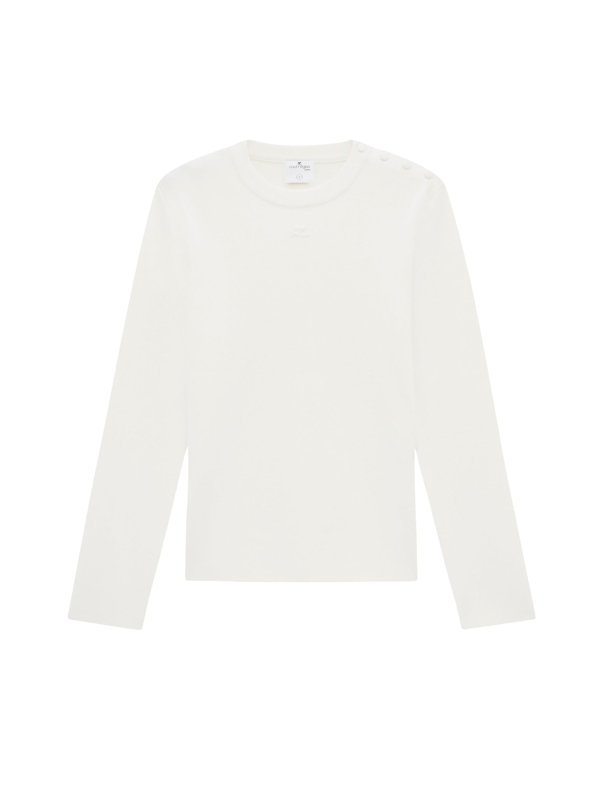 Knit fasteners Sweater - White