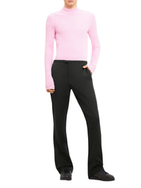 Mockneck rib knit Sweater - Pink