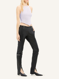 Rib knit pointy tank Top - Mist