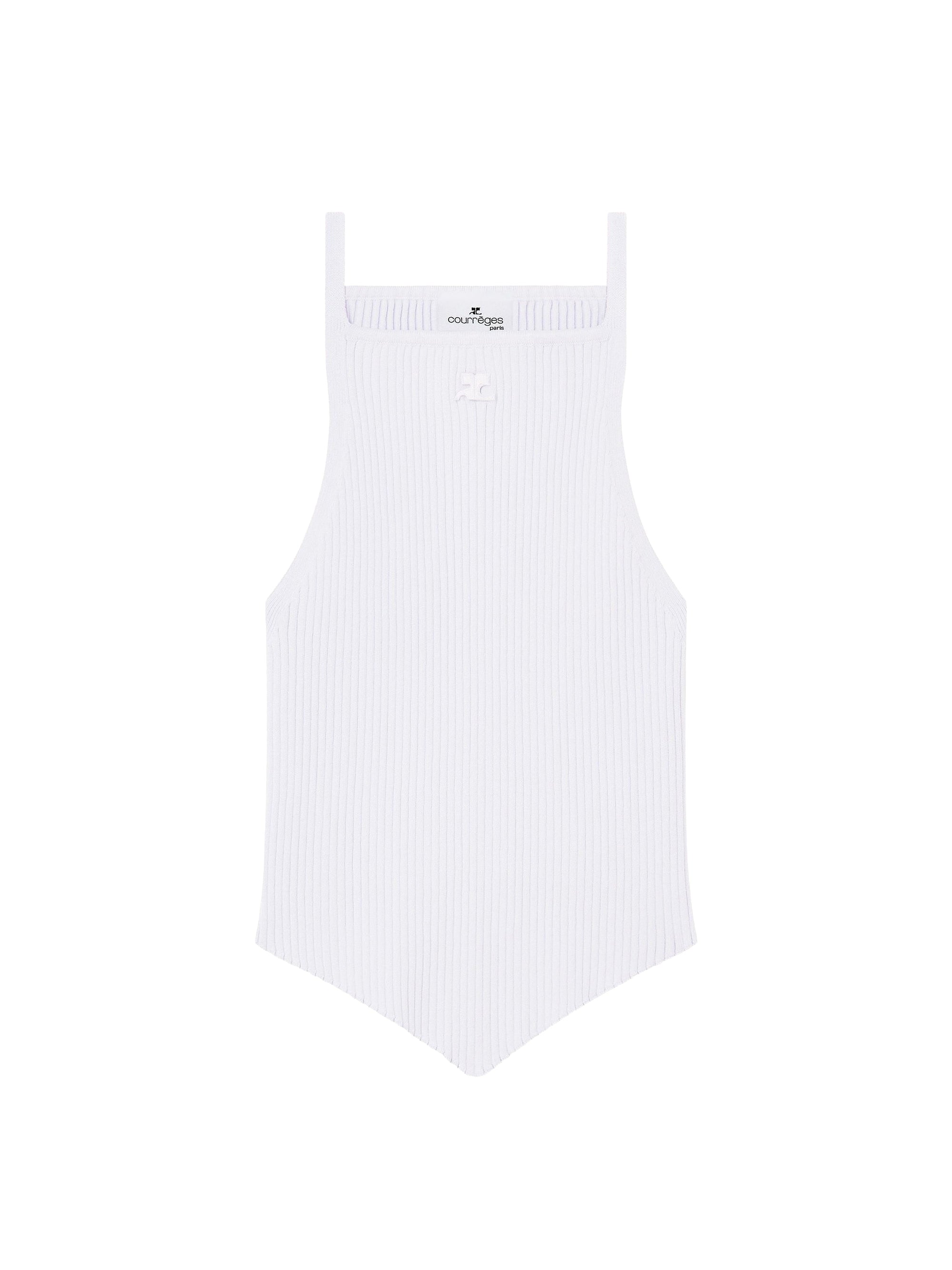 Pointy rib knit tank Top - Mist