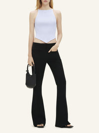 Rib knit pointy tank Top - Ether