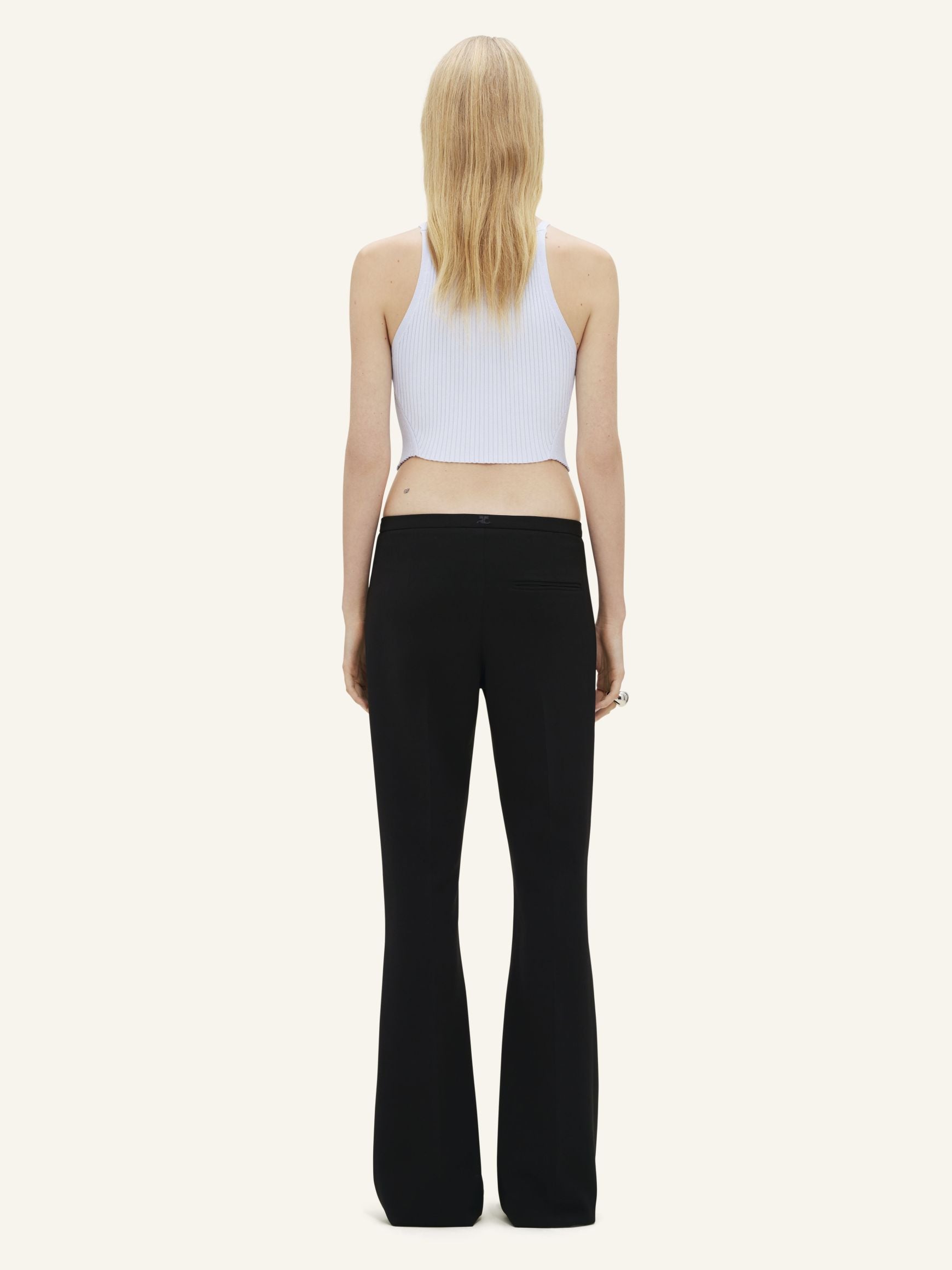 Pointy rib knit tank Top - Ether