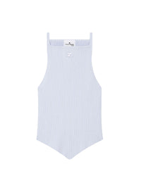 Rib knit pointy tank Top - Ether