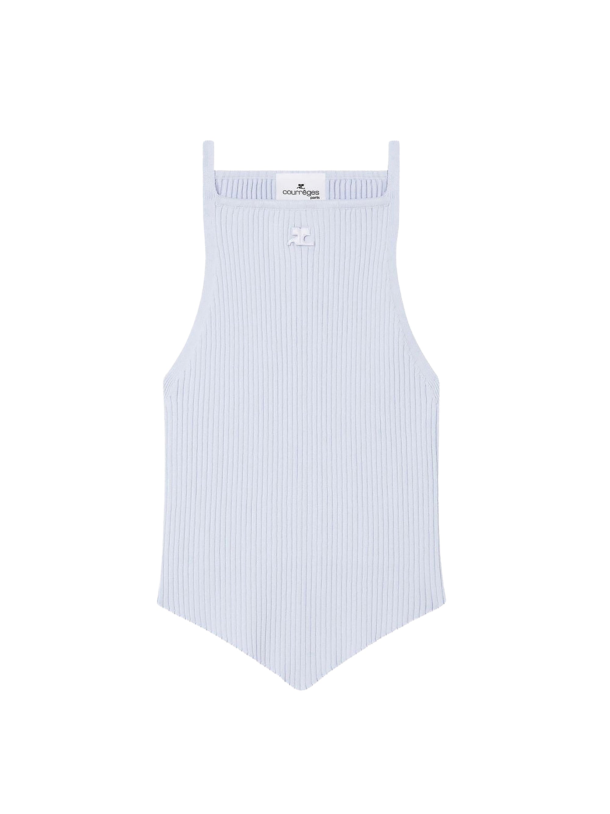 Rib knit pointy tank Top - Ether